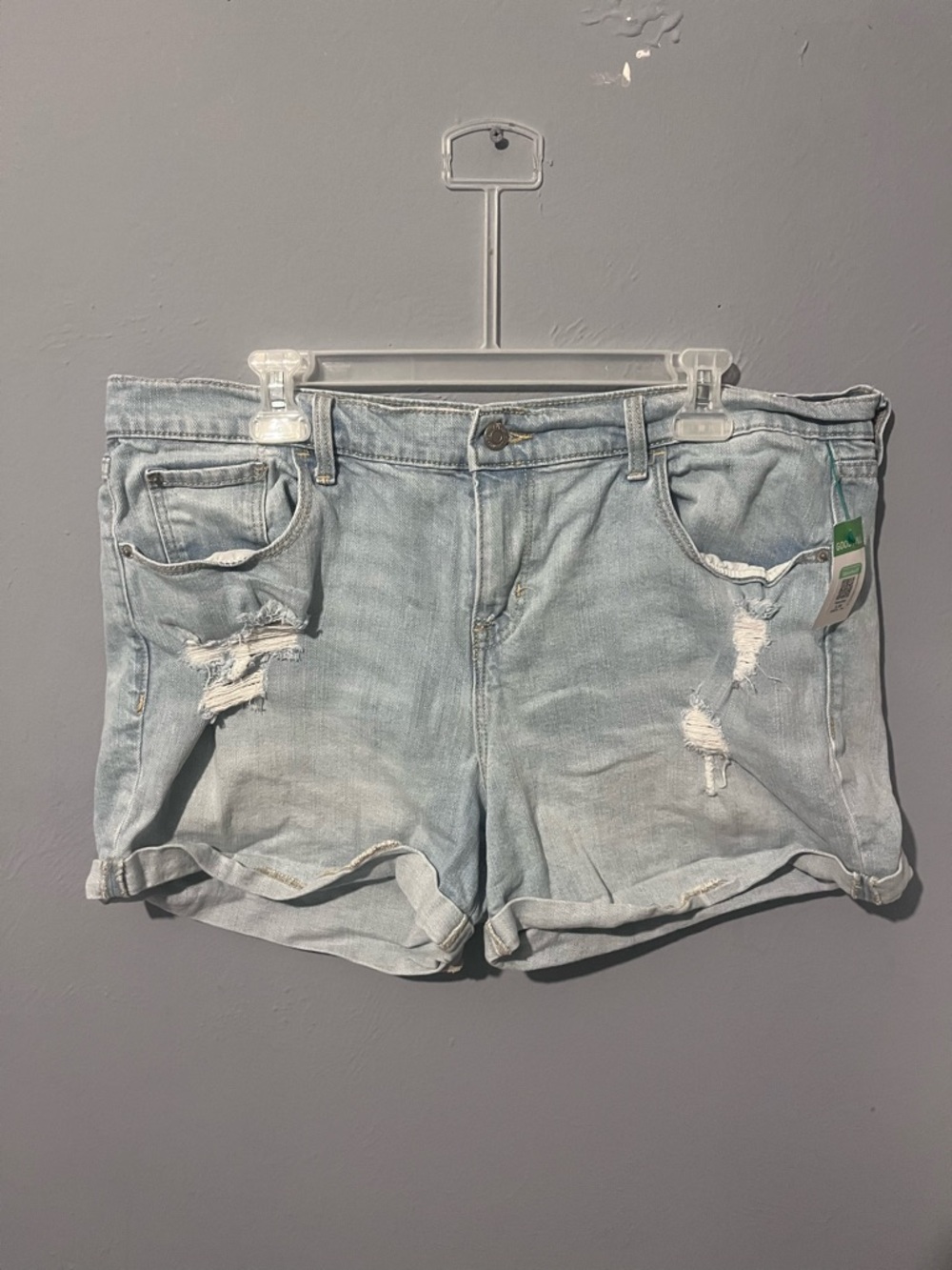 Old Navy Light Blue Distressed Denim Shorts